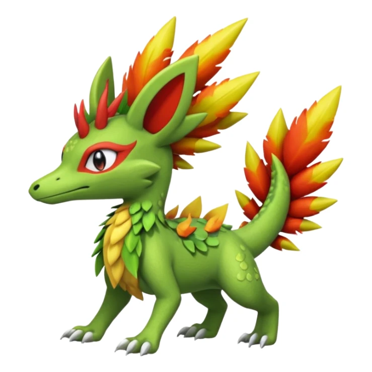 Sceptile-Inteleon-Delphox-Pokémon-Fakémon-creature sticker