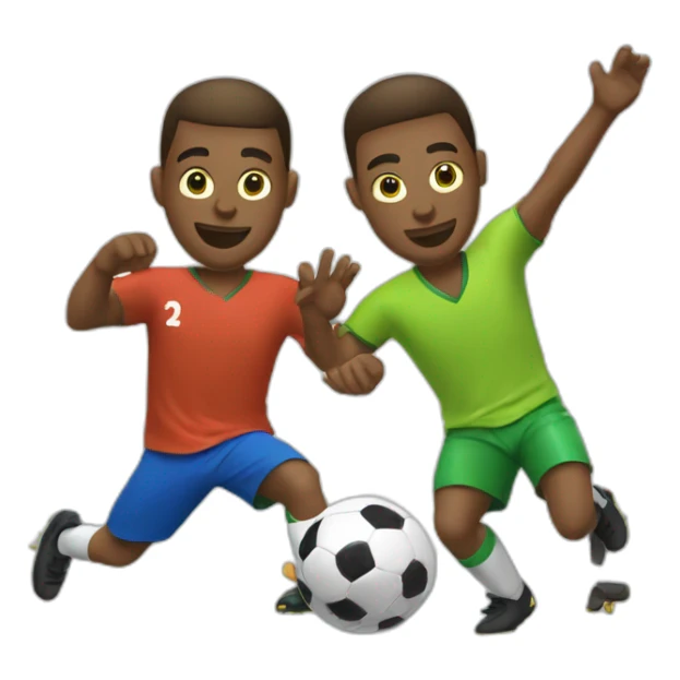 two guys doing tiki-taka playing football sticker