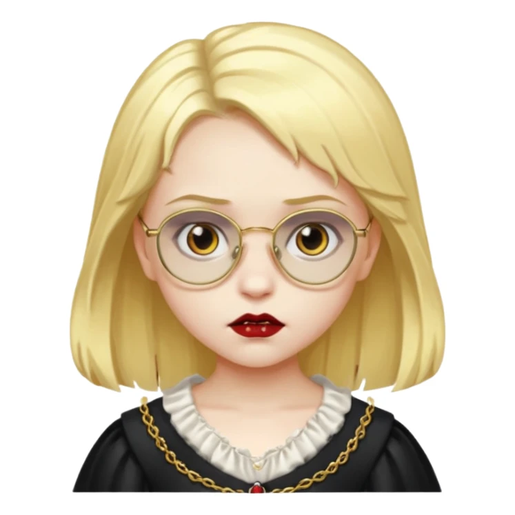 vampire kids with opticals half dress gold hair sticker