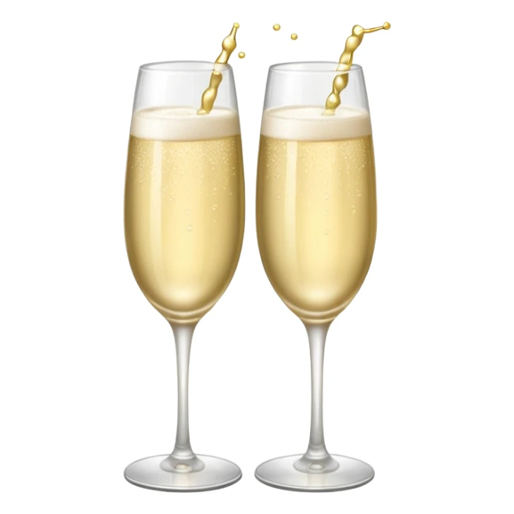 2 glasses of white champagne   sticker