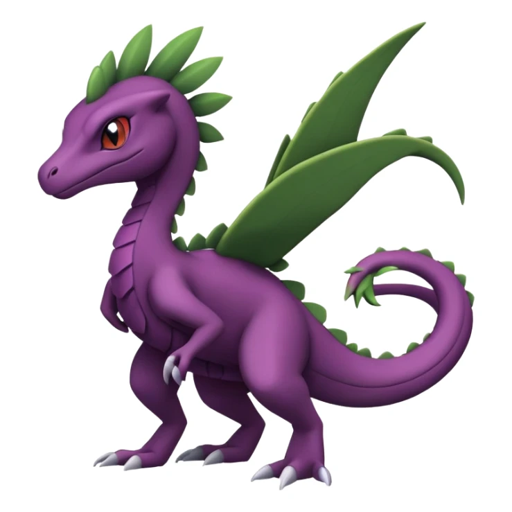 Black and purple Sceptile-Salazzle-Pokémon-Fakémon-creature sticker