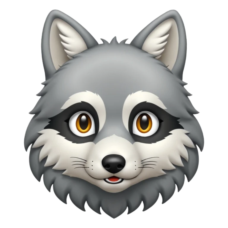 Huella de lobo de color blanco y borde negro  sticker