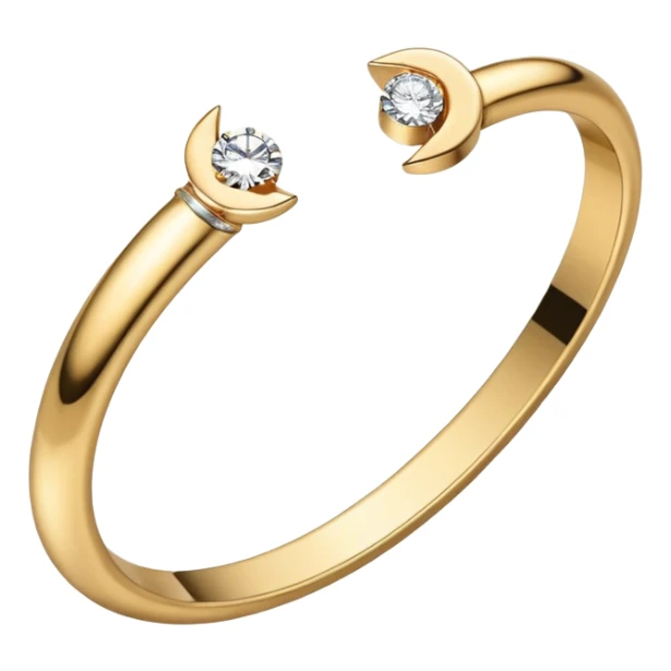 bracelet shaped like a curved nail, slim gold band, diamond tip and head” sticker