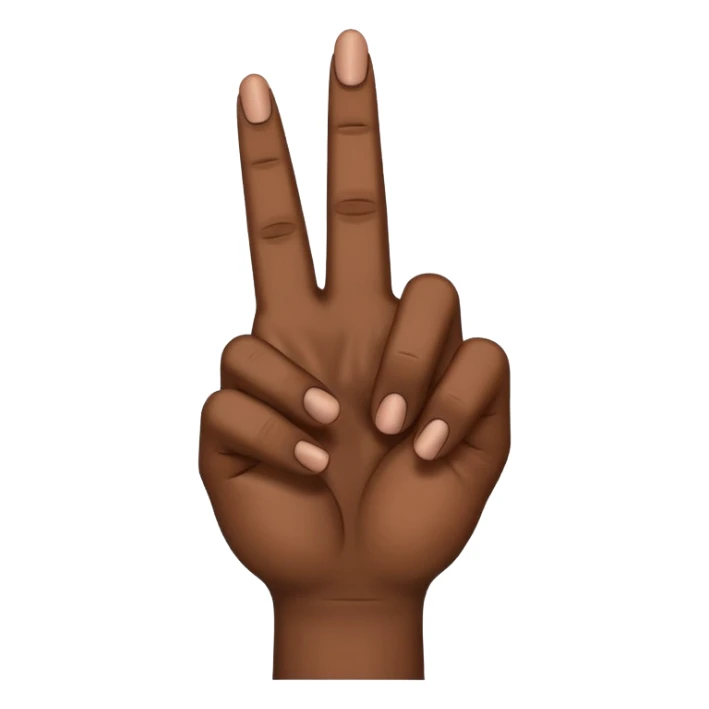 middle finger hand, dark skin tone sticker
