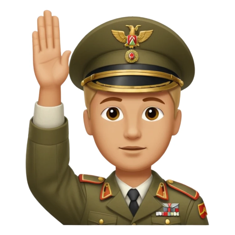an ancient roman republic soldier doing a WW2 german salute sticker