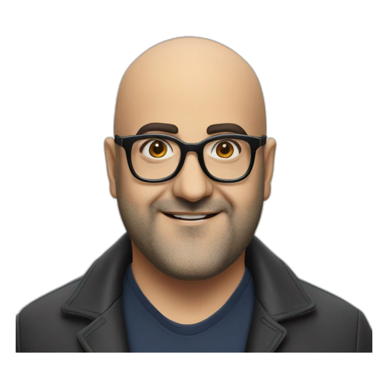 Omid djalili comedian and actor with glasses sticker