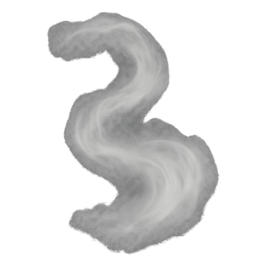 a gentle, swirling cloud of white mist, thin and ethereal, as if floating in a steam room, no background sticker