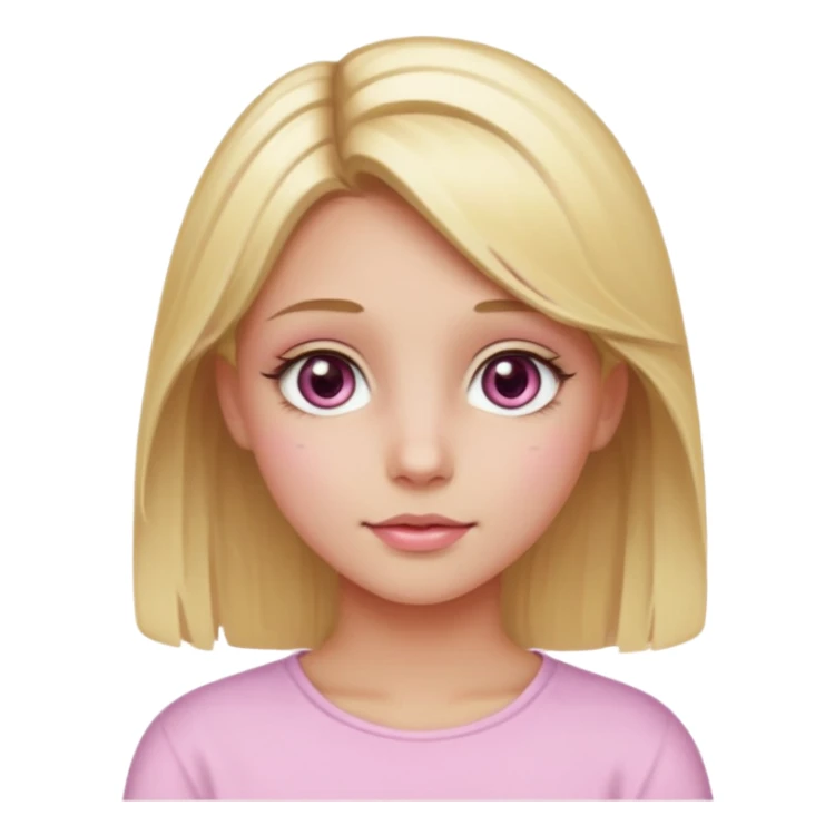 Una chica rubia con mechas leves de rosa ojos hazel  sticker