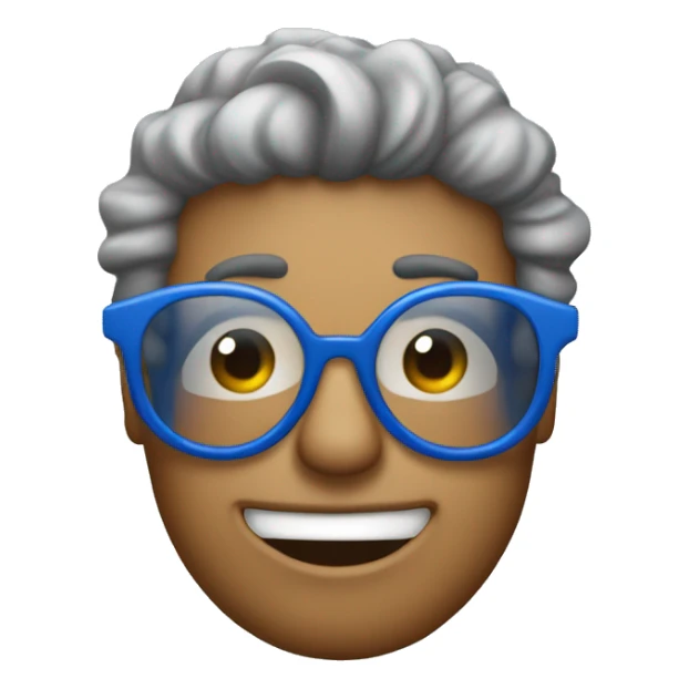 Hombre cantando con el pelo azul y lentes de sol sticker