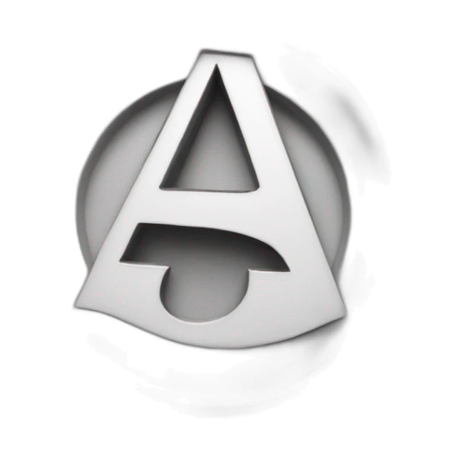 Greek letter A as capital in black and white sticker
