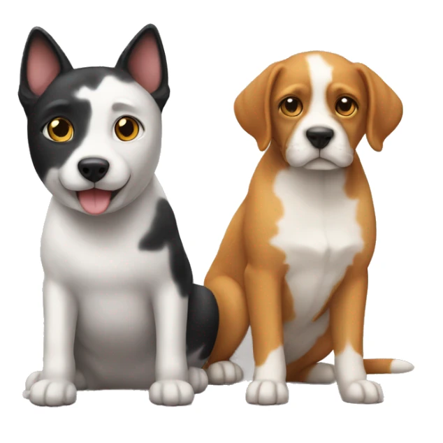 cat and dog sticker