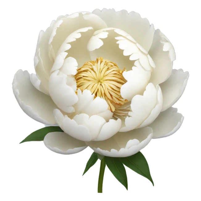 creamy white peony flower in bloom sticker