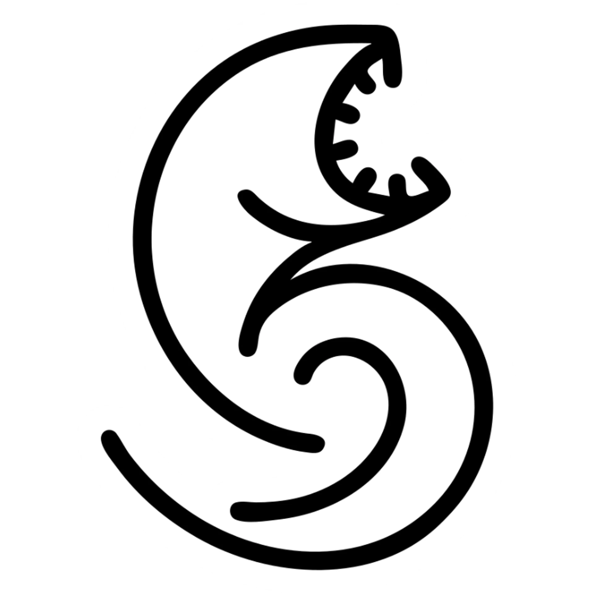 minimalist sandworm, spiral upward, sandy brown and dark shadows, open mouth, swirling desert dust background, sharp lines, high contrast sticker