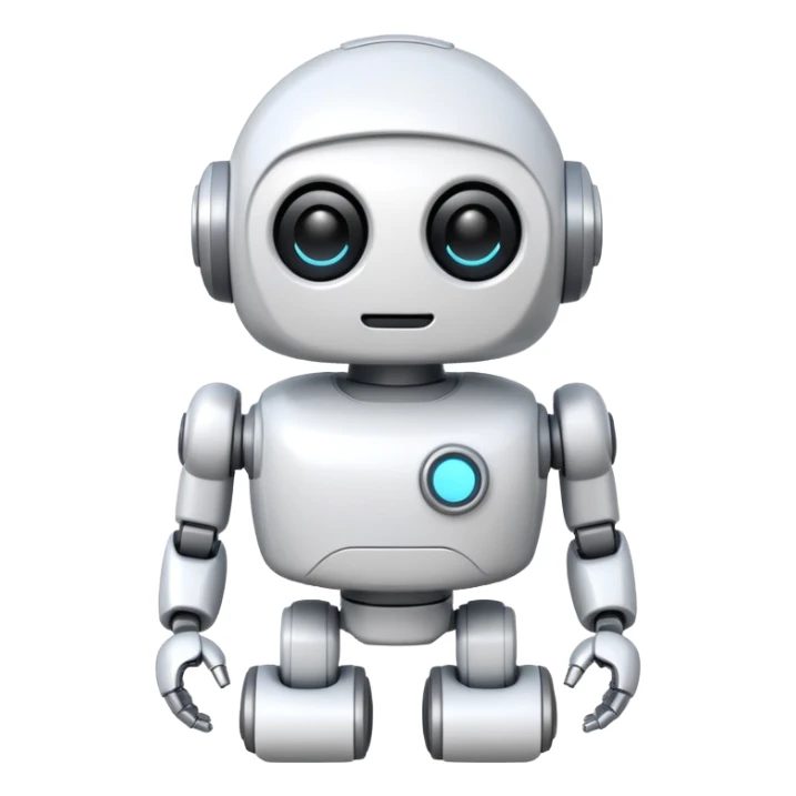 robot old cartoon simple toy white innocent round sticker