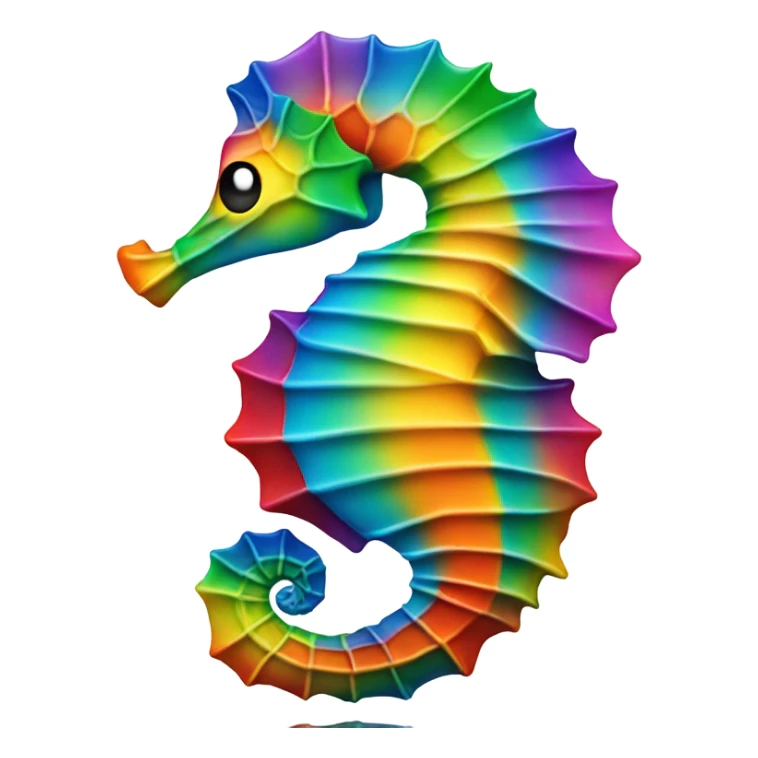 Rainbow seahorse  sticker