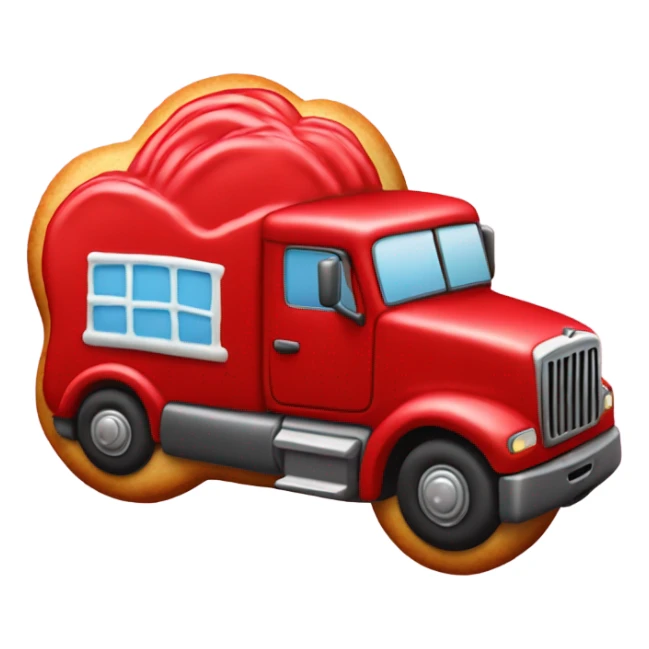 cookie heart with semi truck sticker