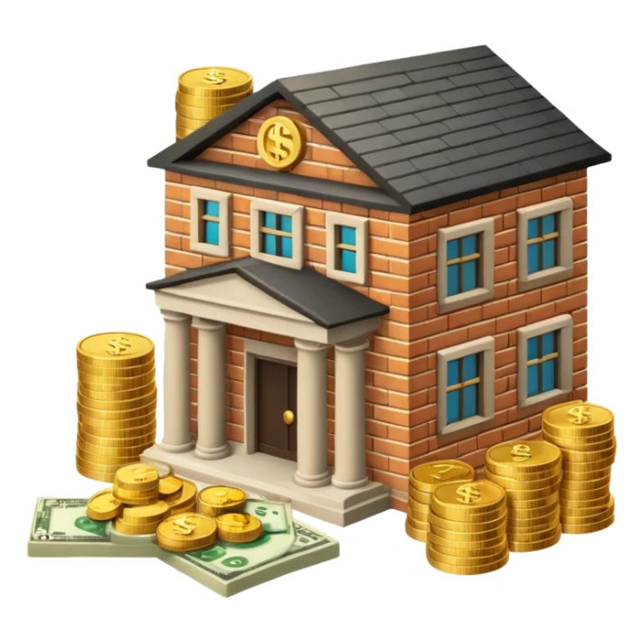 a bankhouse with money sticker