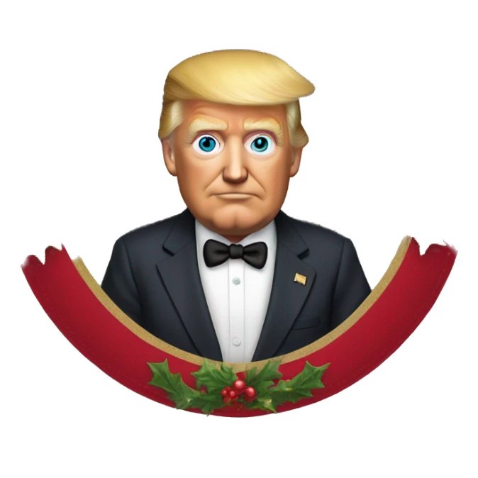 President Trump in Santa’s clothing  sticker