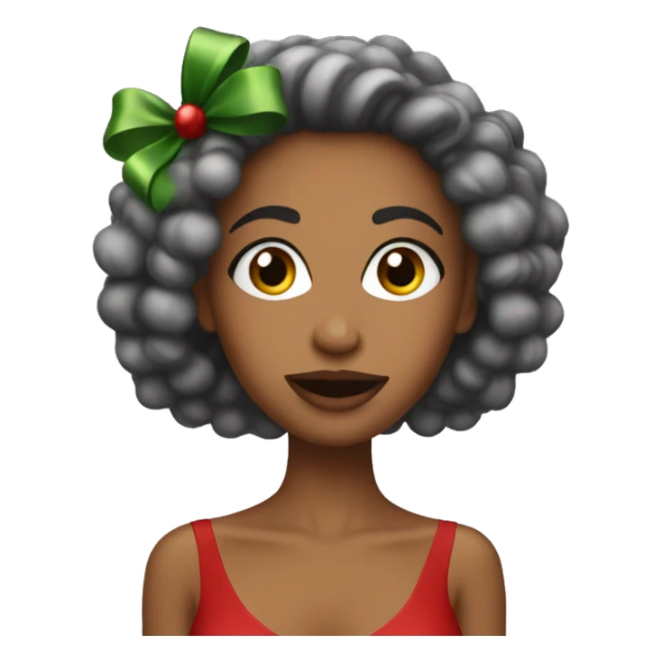 Coquette christmas emojis sticker