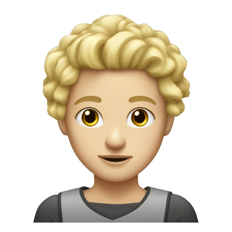 Blonde yeux verts à forte poitrine cheveux frisés sticker