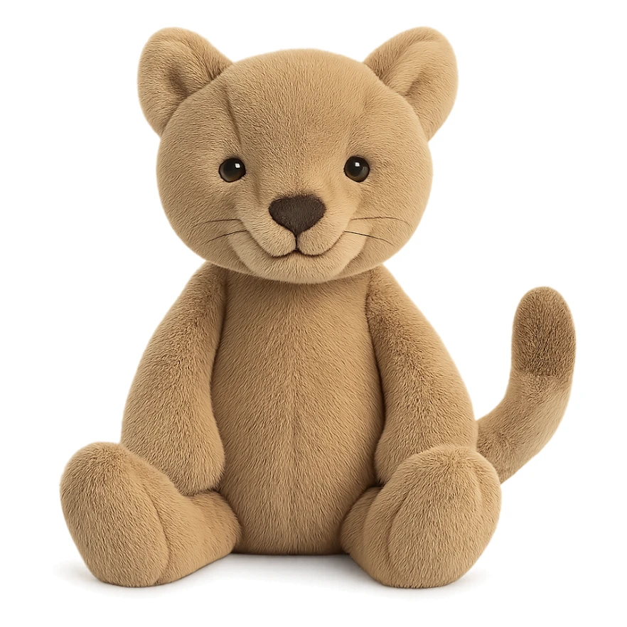 cute mountain lion jellycat stuffed plushie sticker