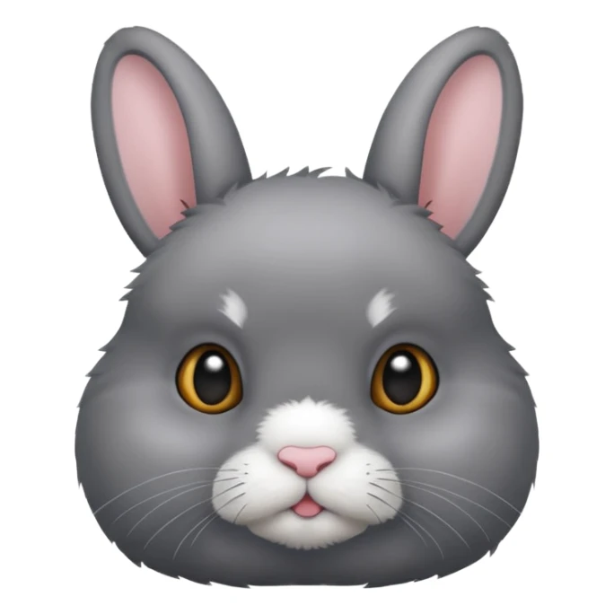 netherland dwarf bunny with grey fur top and bottom sticker
