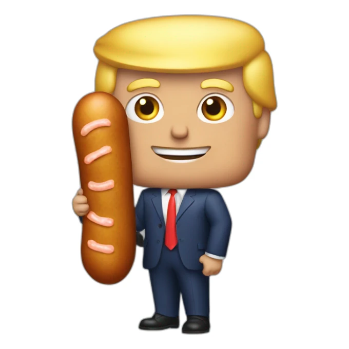 trump-holding-his-sausage sticker
