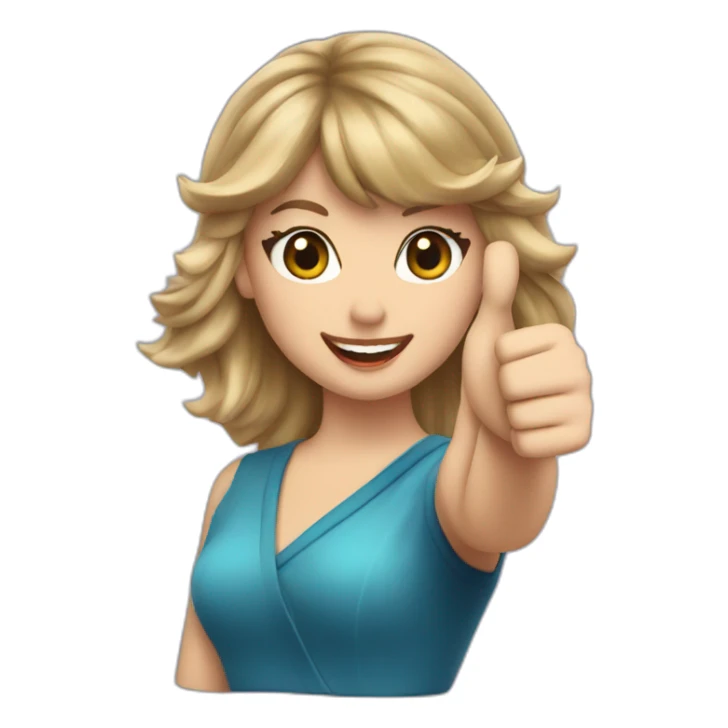 Taylor swift thumbs up sticker