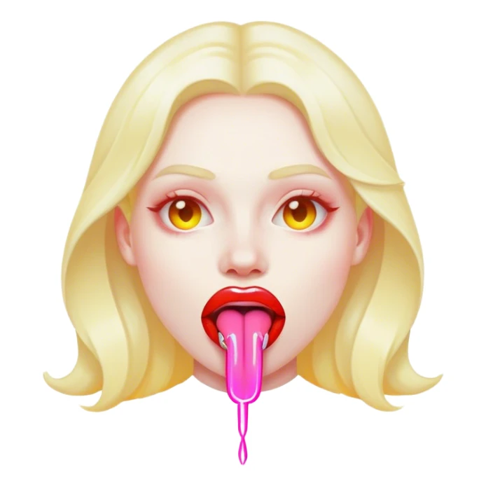 cyberpunk style neon shows tongue sticker