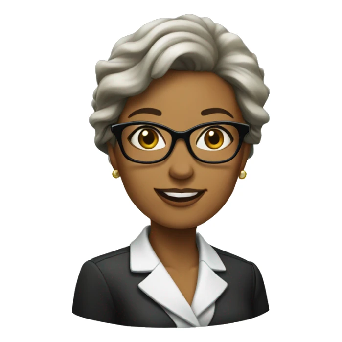 a bussiness-lady wearing suit and glasses sticker