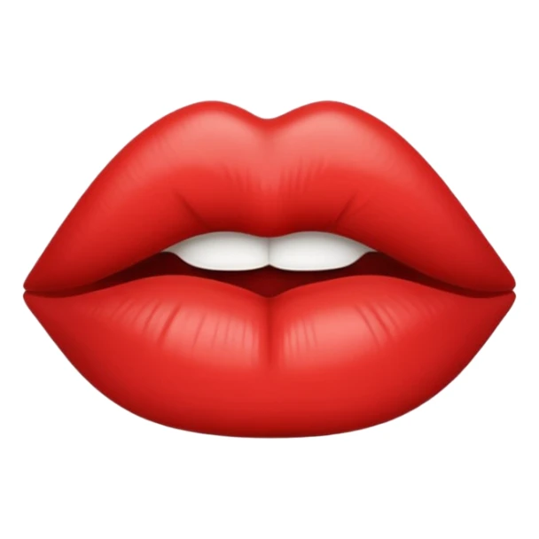 Kiss sign only lips  in black sticker