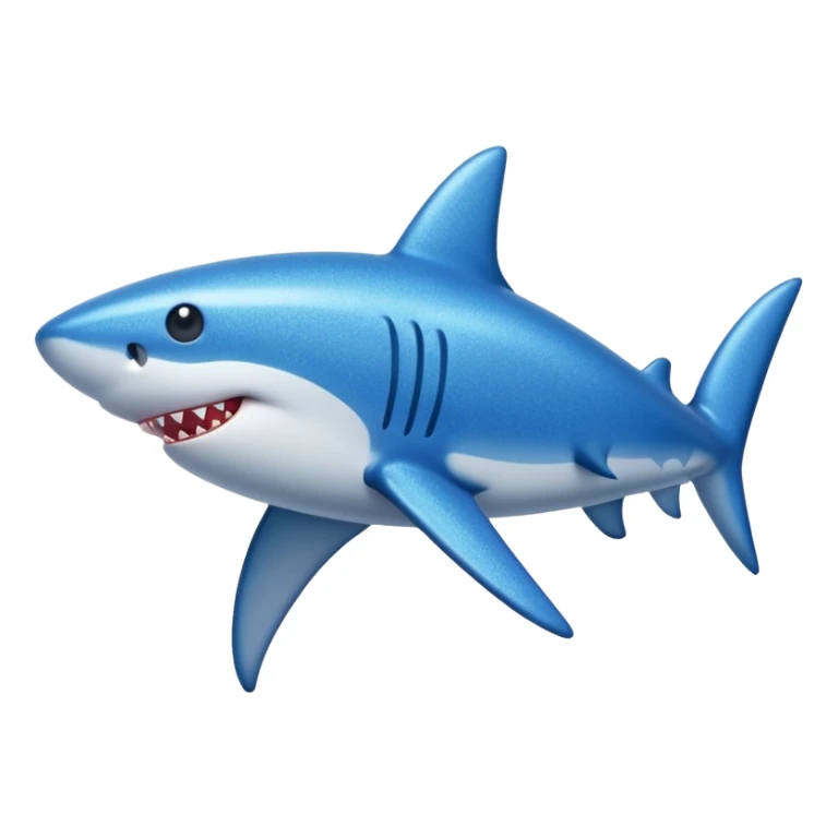 glitter azul-marinho tubarão sticker