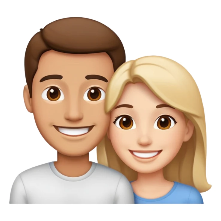 realistic portrait of couple sticker