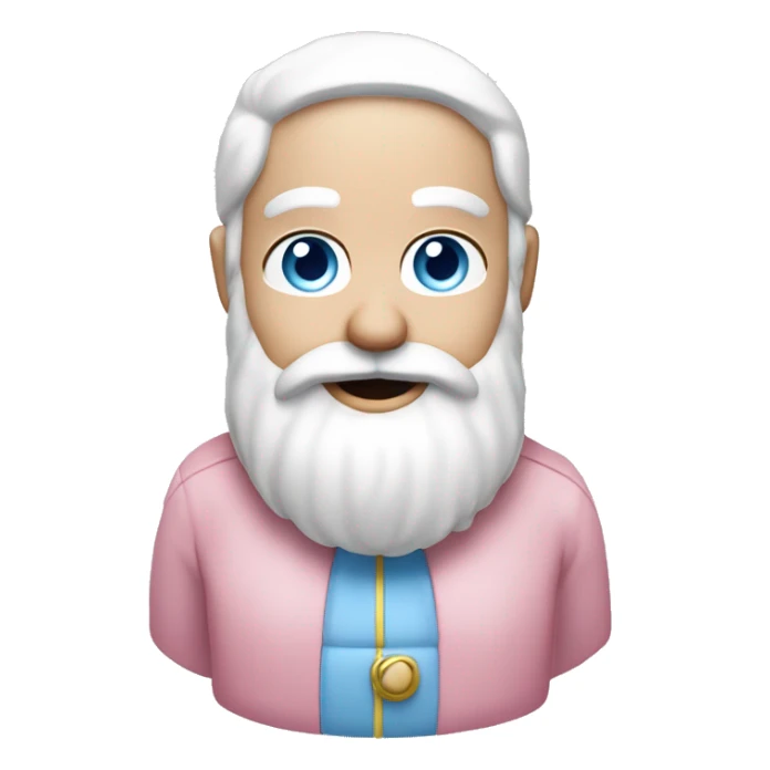 Light Pink Santa Claus with Caucasian skin and blue eyes sticker