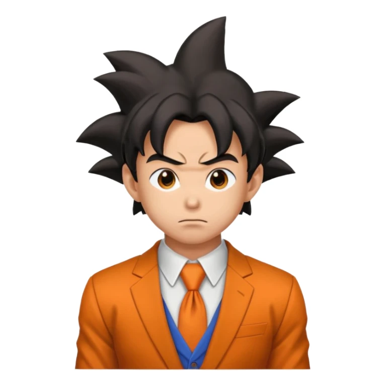 Goku serio con un traje elegante sticker