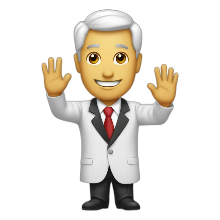 mexican politician saying hi five sticker