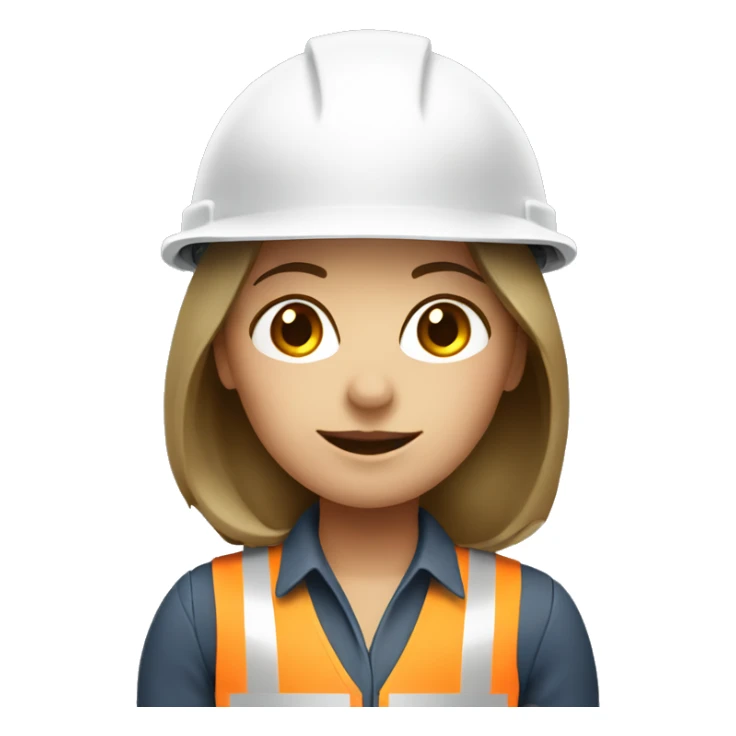 Female Civil engineer with white helmet  sticker