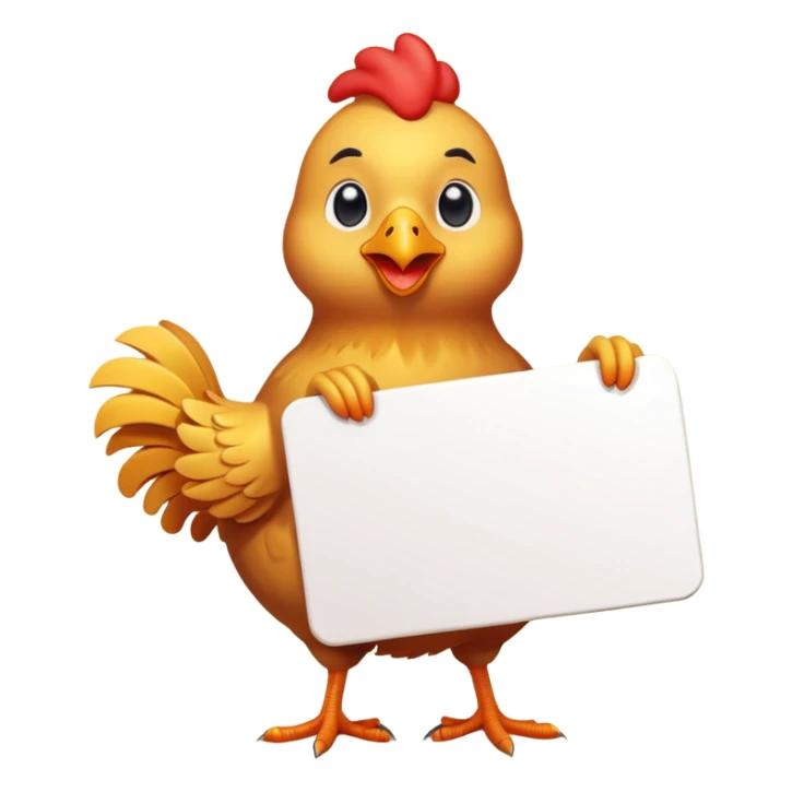Chicken with inspirational good morning sign sticker