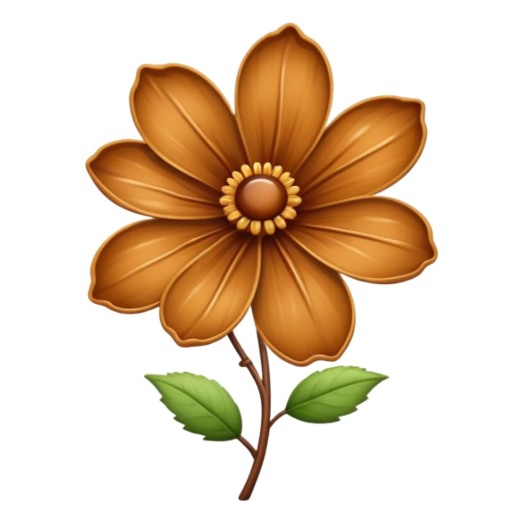 brown caramel flower beautiful finish  sticker