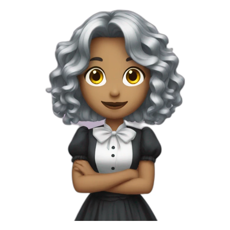 Alice avec des cheveux noirs sticker