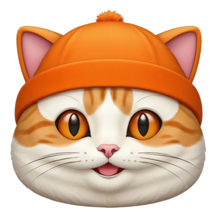 happy cat wearing a hat made only out of sushi sticker