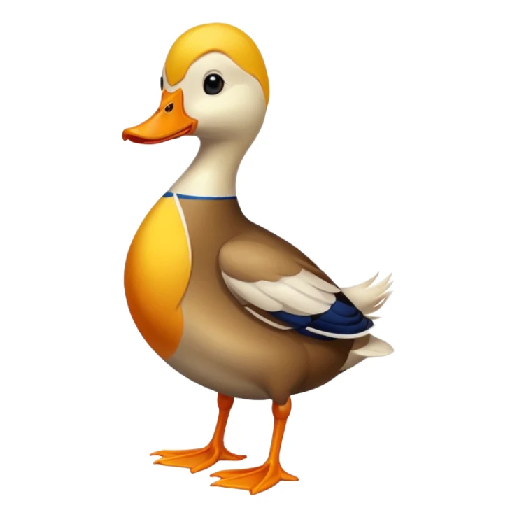 Cartoon duck sticker
