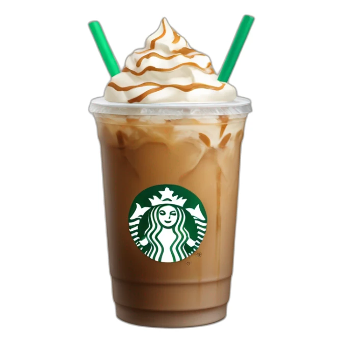 Starbucks iced coffee latte with flat sip top sticker