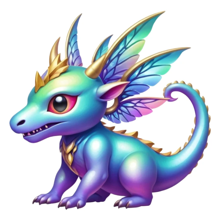 Epic divine legendary complex detailed iridescent gradients aesthetic-scenery-Fakémon-creature sticker