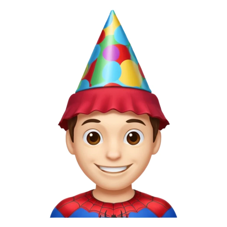 Spiderman having a birthday sticker