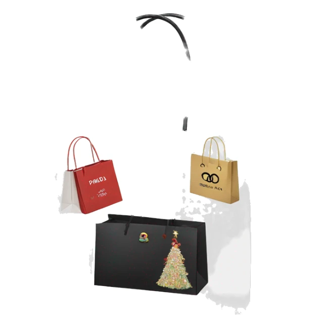 Christmas Chanel prada paper shopping bags sticker