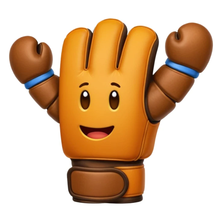 guantes de portero de futbol aplaudiendo, divertido sticker