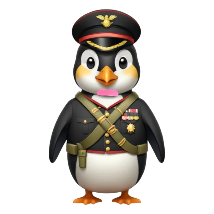 Penguin of Madagascar dressed as a soldier  sticker