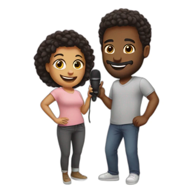 Best friends doing a podcast together sticker