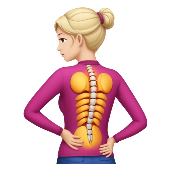 women back pain sticker